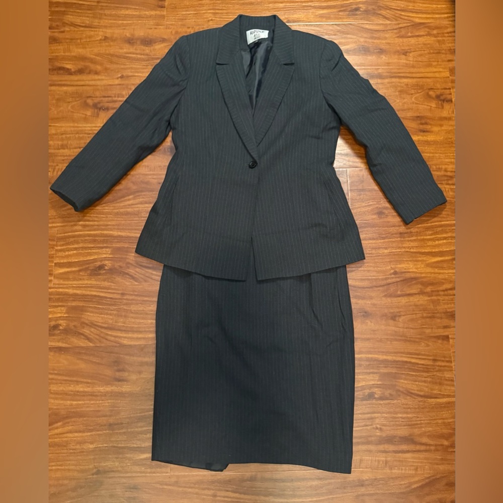 Kasper Charcoal Pinstripe Blazer